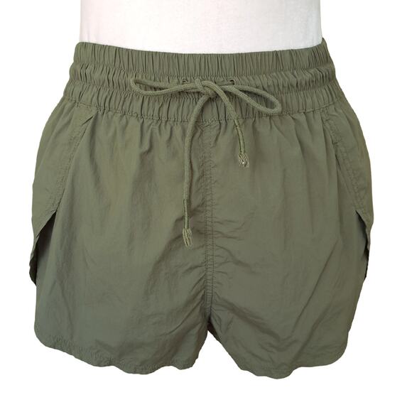 Free People Movement Shorts with Liner Activewear Olive Khaki Green - Picture 1 of 6